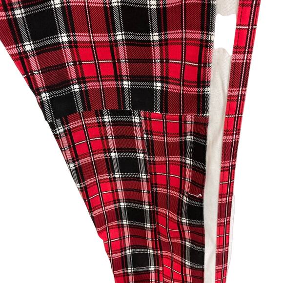 NEW Golden Denim The Union Rivoli Plaid Print Slim Jeans Ankle Zip Tartan 40X34 - Picture 12 of 16